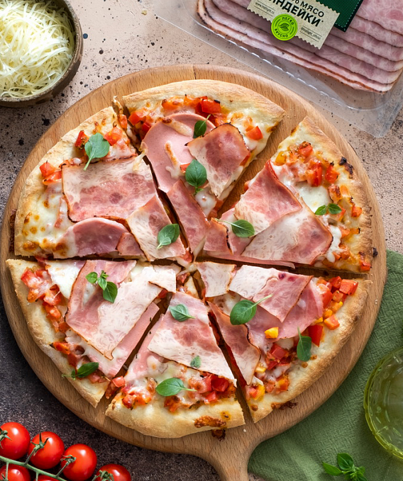 Пицца рецепт в домашних условиях с колбасой и сыром рецепт с фото пошагово в